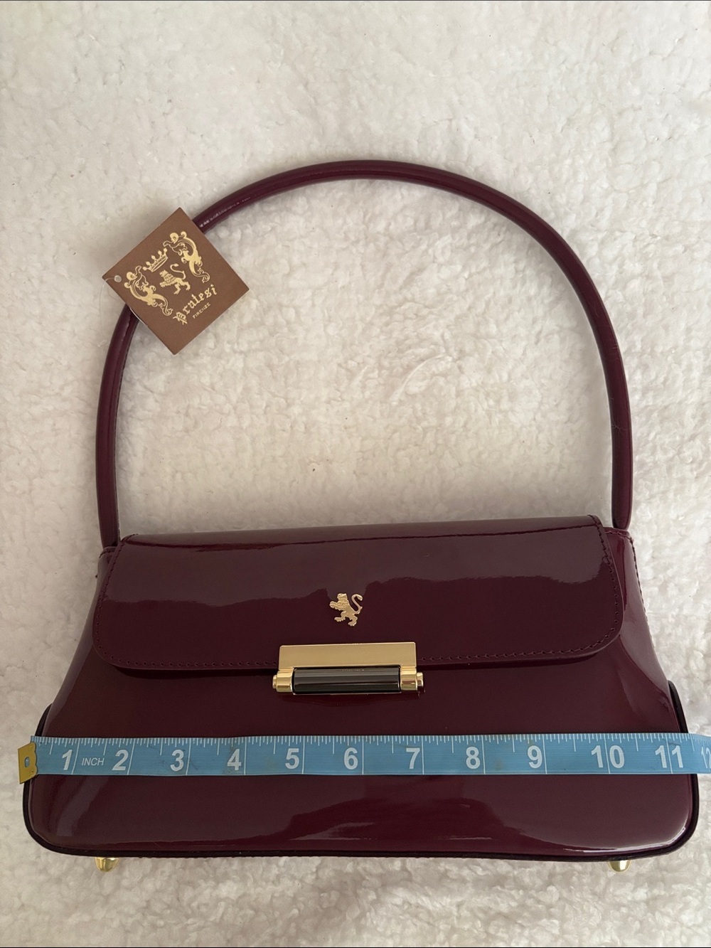 Pratesi Chianti Shoulder Bag in Deep Wine - Picture 10 of 10